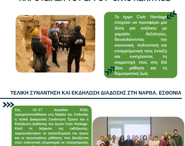 Το Civic Heritage ολοκληρώνεται με επιτυχία: τελική συνάντηση και αποτελέσματα του έργου